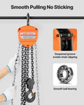 Hand Chain Hoist 3 Ton 6m Lifting Height G80 Galvanized Chain Orange