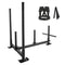 Weight Training Sled, Pull Push Power Sled with Handle, Fitness Strength Resistance Training, Steel Workout Equipment for Athletic Exercise & Speed Improvement, Fit for 5 cm Weight Plate, Black