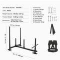Weight Training Sled, Pull Push Power Sled with Handle, Fitness Strength Resistance Training, Steel Workout Equipment for Athletic Exercise & Speed Improvement, Fit for 5 cm Weight Plate, Black