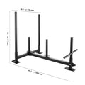 Weight Training Sled, Pull Push Power Sled with Handle, Fitness Strength Resistance Training, Steel Workout Equipment for Athletic Exercise & Speed Improvement, Fit for 5 cm Weight Plate, Black