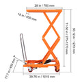 Hydraulic Lift Table Cart, 330lbs Capacity 50