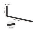 Shelf Bracket, Heavy Duty Floating Shelf Brackets 25.6 x 15.5 cm, 4 Pcs Brackets for Shelves, 5mm Thick Matte Black L Shelf Bracket,Steel Shelving Brackets with 72.6 kg Load Capacity