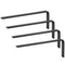 Heavy Duty Floating Shelf Brackets 25.6x15.5cm 4pc Matte Black 72.6kg
