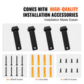 Heavy Duty Floating Shelf Brackets 25.6x15.5cm 4pc Matte Black 72.6kg