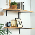 Heavy Duty Floating Shelf Brackets 25.6x15.5cm 4pc Matte Black 72.6kg
