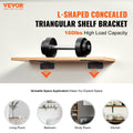 Shelf Bracket 26.1cm Heavy Duty Steel 72.6kg Load Capacity 6 Pack