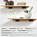 Shelf Bracket, 31cmL x 10cmW x 4.5cmH 6 Pcs, Heavy Duty Floating Shelf Brackets, Brackets for Shelves, 5mm Thick Matte Black L Shelf Bracket,Steel Shelving Brackets with 72.6 kg Load Capacity