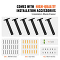 Shelf Bracket 31cm Heavy Duty Floating 6 Pcs 72.6kg Load Black