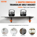 Shelf Bracket 41x15.5cm 4pc Heavy Duty 72.6kg Matte Black