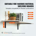 Shelf Bracket 41x15.5cm 4pc Heavy Duty 72.6kg Matte Black