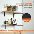 Shelf Bracket 41x15.5cm 4pc Heavy Duty 72.6kg Matte Black