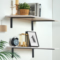 Shelf Bracket 41x15.5cm 4pc Heavy Duty 72.6kg Matte Black