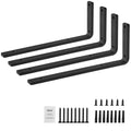 Shelf Bracket 41x15.5cm 4pc Heavy Duty 72.6kg Matte Black