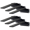 Shelf Bracket 21cm Heavy Duty Steel 6 Pack 72.6kg Load Black