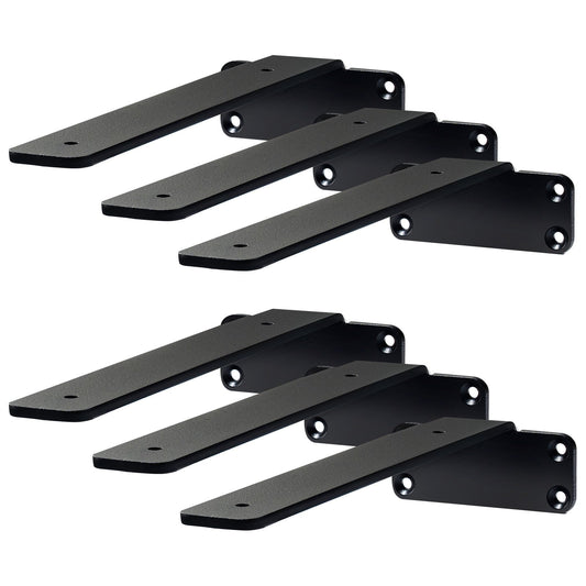 Shelf Bracket 16cm Heavy Duty Steel 6 Pcs Floating 72.6kg Load