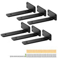 Shelf Bracket 16cm Heavy Duty Steel 6 Pcs Floating 72.6kg Load