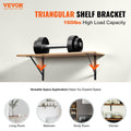 Shelf Bracket 46x30.5cm 12Pcs Heavy Duty 72.6kg Black Steel