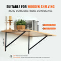 Shelf Bracket 46x30.5cm 12Pcs Heavy Duty 72.6kg Black Steel