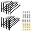 Shelf Bracket 46x30.5cm 12Pcs Heavy Duty 72.6kg Black Steel