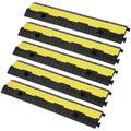 VEVOR 5pc 2 Channel Cable Protector Ramp 12000lbs Heavy Duty Speed Bump