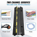 VEVOR 5pc 2 Channel Cable Protector Ramp 12000lbs Heavy Duty Speed Bump