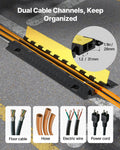 Cable Protector Ramp 3 Pack 2 Channel Heavy Duty 31x28mm Wire Hose