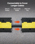 Devanti 2 Channel Cable Protector Ramp 55x50mm Heavy Duty Rubber