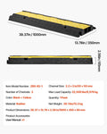 Devanti 2 Channel Cable Protector Ramp 55x50mm Heavy Duty Rubber