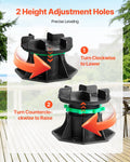 Deck Blocks 8pc Height Adjustable 2200lbs Load Support Pedestal