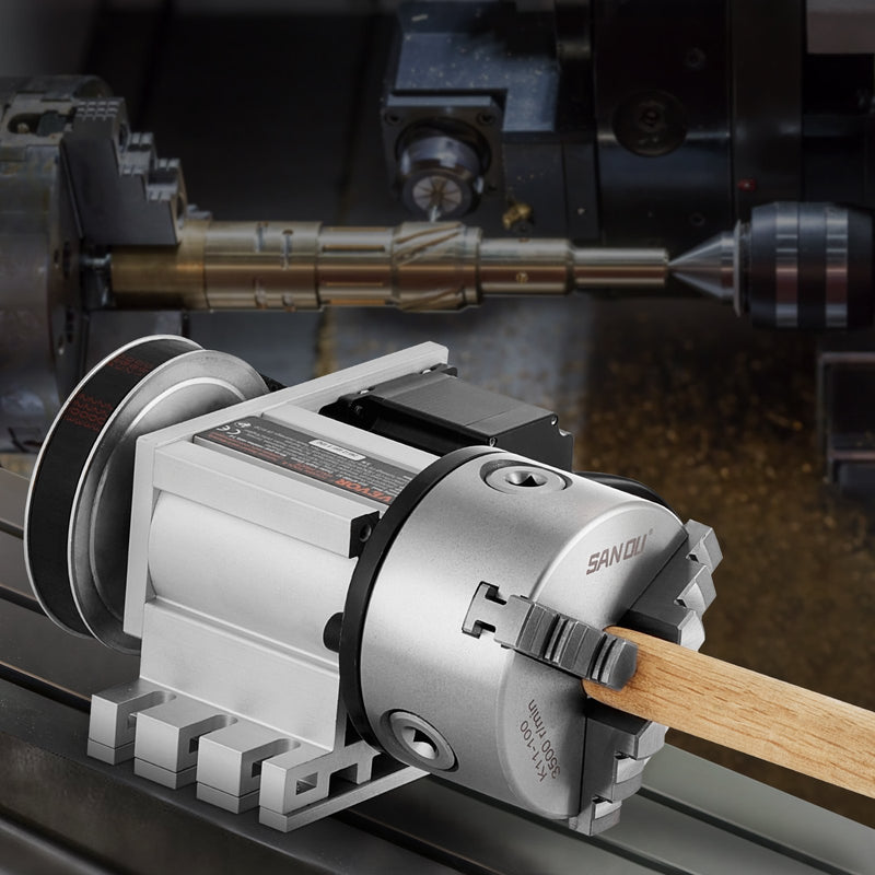 Dividing Head K11 100mm 3-Jaw Chuck CNC Router 4th Axis MT2 65mm