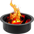 Fire Pit Ring 106cm BBQ Table Grill Garden Wood Burning Fireplace