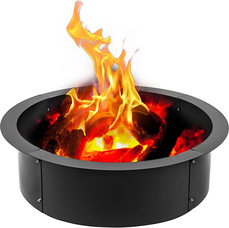 Fire Pit Ring 106cm BBQ Table Grill Garden Wood Burning Fireplace