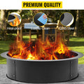 Fire Pit Ring 106cm BBQ Table Grill Garden Wood Burning Fireplace