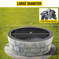 Fire Pit Ring 106cm BBQ Table Grill Garden Wood Burning Fireplace