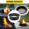 Fire Pit Ring 106cm BBQ Table Grill Garden Wood Burning Fireplace
