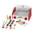 26pc Kids BBQ Grill Playset Wooden Cooking Toy Set Sound Effects
