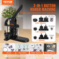 Button Maker Machine 3-in-1 25/32/58mm Badge Punch Press Kit 300pc