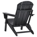 Adirondack Chair Set 2 Plastic Folding Black Cup Holder Outdoor