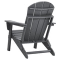 Adirondack Chair Set 2 Plastic Folding Grey Outdoor Patio Cup Holder