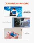 Pool Filter Balls 1.83kg Blue Polyester Sand Filter Replacement