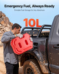 Fuel Container 10L Gas Can Spout Lockable Bracket Red Portable