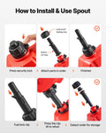 Fuel Container 5L Gas Can Spout Lockable Bracket Red Portable