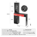 Salon Station Wall Mount Barber Beauty Spa Furniture Black Red