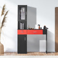 Salon Station Wall Mount Barber Beauty Spa Furniture Black Red