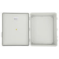 Outdoor Electrical Junction Box, 350 x 250 x 150 mm, ABS Plastic Electrical Enclosure Box with Hinged Cover Stainless Steel Latch, IP67 Dustproof Waterproof for Outdoor Electrical Projects
