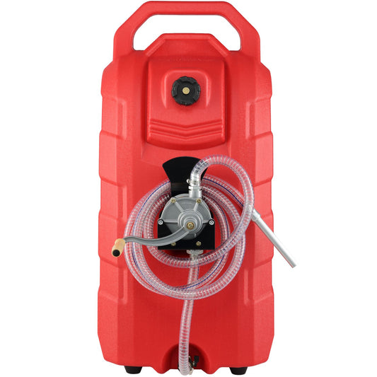 60.57L Fuel Caddy, 7.8 L/min, Portable Gas Storage Tank Container with Hand Pump Rubber Wheels, Fuel Transfer Storage Tank for Gasoline Diesel Machine Oil Car Mowers Tractor Boat Motorcycle
