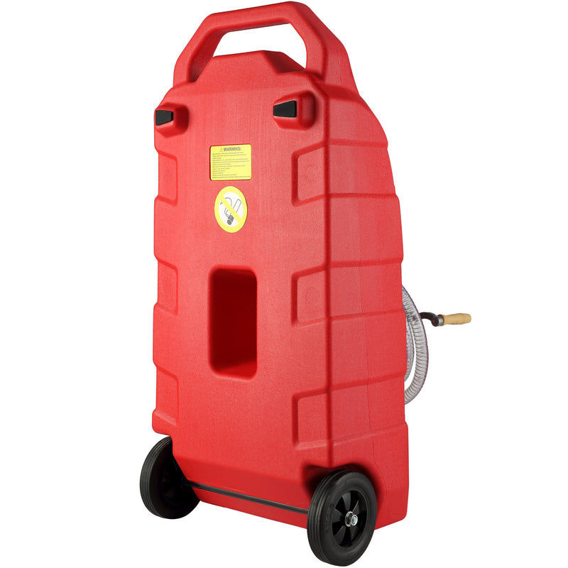 60.57L Fuel Caddy Portable Gas Storage Tank Hand Pump Wheels