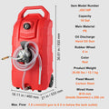 60.57L Fuel Caddy Portable Gas Storage Tank Hand Pump Wheels