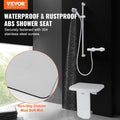 Folding ABS Shower Seat 440lbs Wall Mounted Fold Up Bench Seniors
