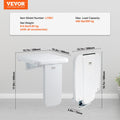 Folding ABS Shower Seat 440lbs Wall Mounted Fold Up Bench Seniors